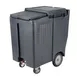 Cambro ICS200TB191 Plastic Tall Mobile Ice Bin / Ice Caddy, 200 lb, Granite Gray 1 image