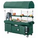 Cambro KVC854C186 CamKiosk Polyethylene Navy Blue Vending Cart w/ 4 Pan Wells and Canopy 3 image