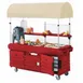 Cambro KVC854C186 CamKiosk Polyethylene Navy Blue Vending Cart w/ 4 Pan Wells and Canopy 4 image