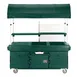 Cambro KVC854C519 CamKiosk Polyethylene Kentucky Green Vending Cart w/ 4 Pan Wells and Canopy 1 image