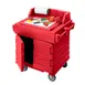 Cambro KWS40158 Mobile Modular CamKiosk® Counter/Work Station, Hot Red,  Enclosed Base w/ Storage 1 image