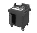 Cambro KWS40426 Mobile Modular CamKiosk® Counter/Work Station, Black/Granite Gray, Enclosed Base w/ Storage 1 image