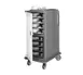 Cambro MDC1520T16615 Charcoal Gray 16 Tray 2 Compartment Meal Delivery Cart  1 image