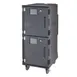 Cambro PCUCH615 2-Compartment Heated Holding Cabinet, 28"W x 35-3/4"D x 66"H, 2 Quick-Close Doors, Polyethylene Exterior, Charcoal Gray 1 image