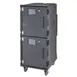 Cambro PCUPH615 2-Compartment Heated Holding Cabinet, 32 GN 1/1 Capacity, Polyethylene Exterior, Charcoal Gray, Front Load, 61"H 1 image