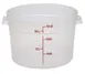Cambro RFS12PP190 Round Storage Container,12 Qt 14‑7/8" Dia x 8‑3/8" H, Translucent Polypropylene 1 image