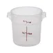 Cambro RFS1PP190 - Round 1 Qt Storage Container, 6-1/16" Dia x 5" H, Translucent PP, NSF, No Lid 1 image