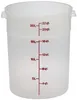 Cambro RFS22PP190 Round Container, 22‑Quart (14‑7/8″ Dia x 15″ H) Translucent Polypropylene, No Lid 1 image