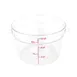 Cambro RFSCW12135 - Round 12‑Quart Clear Polycarbonate Storage, 14.9" Dia x 8.4" H, Molded Handle 1 image
