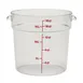 Cambro RFSCW18135 Round 18-qt (14-7/8" Dia × 12" H) Clear Polycarbonate Container, No Lid 1 image