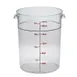 Cambro RFSCW22135 Polycarbonate 22-Qt Container, 14-7/8" Dia x 15" H, -40°F to 210°F, NSF, Handle 1 image