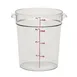 Cambro RFSCW4135 4‑Qt Round, 8‑3/16" Dia. x 8‑9/16" H, Clear Polycarbonate, NSF, -40°F–210°F 1 image