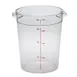Cambro RFSCW8135 Camwear 8-Quart Clear Polycarbonate Handle 9-15/16" X 10-7/8" H -40°F-210°F NSF 1 image