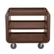 Cambro SC337131 Dark Brown Polyethylene Beverage / Service Cart Pro w/ 3 Shelves 1 image