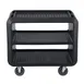Cambro SC337S110 Black Polyethylene Beverage / Service Cart Pro w/ 3 Shelves 1 image