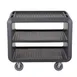 Cambro SC337S615 Charcoal Gray Polyethylene Beverage / Service Cart Pro w/ 3 Shelves 1 image