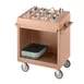 Cambro TDCR12157 Coffee Beige Dish Cart & Cutlery Rack w/ Vinyl Cover, (12) Compartments 1 image