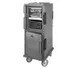 Cambro UPCHT800401 Ultra Camcart Heated Carrier, 1-Section, Dutch Door, 12-Pan Capacity, Polyethylene, Slate Blue, 54"H 1 image