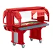 Cambro VBRL6158 Versa Food Bar™ Serving Buffet, Hot Red, 6 ft. unit, (5) Pan 1 image