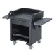Cambro VCSWRHD110 Versa Cash Register Cart, 52-3/4L x 32W x 43-3/4H, Black, Polyethylene, Lockable Drawer, Adjustable Shelf 1 image