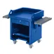 Cambro VCSWRHD186 Versa Cash Register Cart, 52-3/4L x 32W x 43-3/4H, Navy Blue, Lockable Center Drawer, Adjustable Shelf, Polyethylene Construction 1 image