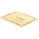 Carlisle 10430U13 StorPlus High Heat Handled Lid, 1/2 Size, Amber, Polyethersulfone, Dishwasher Safe 1 image
