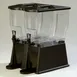 Carlisle 1085103 Trimline 6‑Gallon Beverage Server, 3‑Gallon Per Bowl, Black, Poly, No‑Drip Faucet 1 image