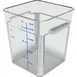 Carlisle 1195507 Storage Container, 18 Qt., 11-1/8" x 12-5/8" H, Clear Poly, Square, Handles, NSF 1 image