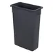 Carlisle 34202323 Trimline™ Waste Container, 23‑Gallon Rectangular Gray Polyethylene, Bottom Handles 1 image