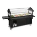 Carlisle 661103 72" "Six Star" Portable Food Bar with Storage Base, Black, 6 ft. Unit, (5) Pan 1 image