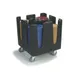 Carlisle ADS403 Optimizer Small Dish Dolly, 29x29, 200 Plates, Black Polyethylene, 4 Adjustable Dividers 1 image