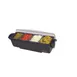 Carlisle BD4004 San Jamar Dome Center, 22"L x 7-1/2"W x 8-1/2"H, 12‑Pint, 4 Trays, Black Poly 1 image
