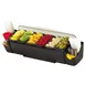 Carlisle BD4006S San Jamar Dome Center, 22"L x 7.5"W x 8.5"H, Black Polycarbonate, 8 Compartments 1 image