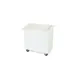 Carlisle BIN2702 Mobile Ingredient Bin 27-Gallon White Polyethylene Sliding Lid Non-Marking Casters 1 image