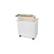Carlisle BIN3602 Mobile Ingredient Bin, 36-Gallon White Polyethylene, Sliding Lid, Heavy-Duty Casters 1 image