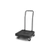 Carlisle C2236H03 Opticlean Glass Rack Dolly, 350 lb. Capacity, Black Polypropylene, Push Handle, 4 Casters 1 image