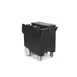 Carlisle IC222003 Plastic Mobile Ice Bin / Ice Caddy, 200 lb, Black 1 image