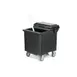Carlisle IC225403 Plastic Mobile Ice Bin / Ice Caddy, 125 lb, Black 1 image