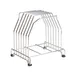 Carlisle KLRST San Jamar Rack, 10-11/16" L x 8-3/4" W x 11" H, 6‑Slot Stainless Steel with Non‑Slip 1 image