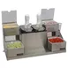 Carlisle P9724 Pump Dispenser, 22½" W x 14" H, 2 × 2½ qt Jars + 4 × 1 qt Inserts, Stainless, 2 Heads 1 image