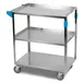 Carlisle UC3031827 Stainless Steel 3 Shelf Utility Cart - 27"L x 18"W 1 image