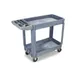 Carlisle UC401823 2 Shelf Bin Top Utility Cart 40" x 17.25" - Gray 1 image