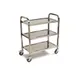 Carlisle UC4031529 Stainless Steel 3 Shelf Utility Cart - 17.5" x 29.5" 1 image
