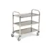Carlisle UC4031733 Stainless Steel 3 Shelf Utility Cart - 33.4" x 15.6" 1 image