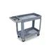 Carlisle UC452523 Gray Bin Top 2 Shelf Utility Cart - 45" x 25"  1 image
