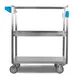 Carlisle UC5031827 Stainless Steel 3 Shelf Utility Cart - 18" x 27" 1 image