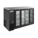 Coldline CBB-60G-SL 2‑Sect Bar Cooler, 60" Width, 19.6 cu ft, Black/Stainless, Glass Doors, R290 2 image
