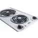 Summit CCE211WH 12" Electric Radiant Cooktop w/ (2) Spiral Burners, Manual Controls, White Porcelain, 1.5 kW, 115v 3 image