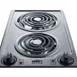 Summit CCE213SS 12" Electric Radiant Cooktop w/ (2) Spiral Burners, Manual Controls, Stainless Steel, 1.5 kW, 115v 3 image