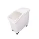 CAC China IBIN-27 27 Gal. Ingredient Bin Plastic Sliding Lid 4 3" Casters 2 Brakes NSF - 1/Set 1 image